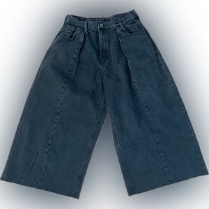 NWOT Black Wide-Leg Denim Jean